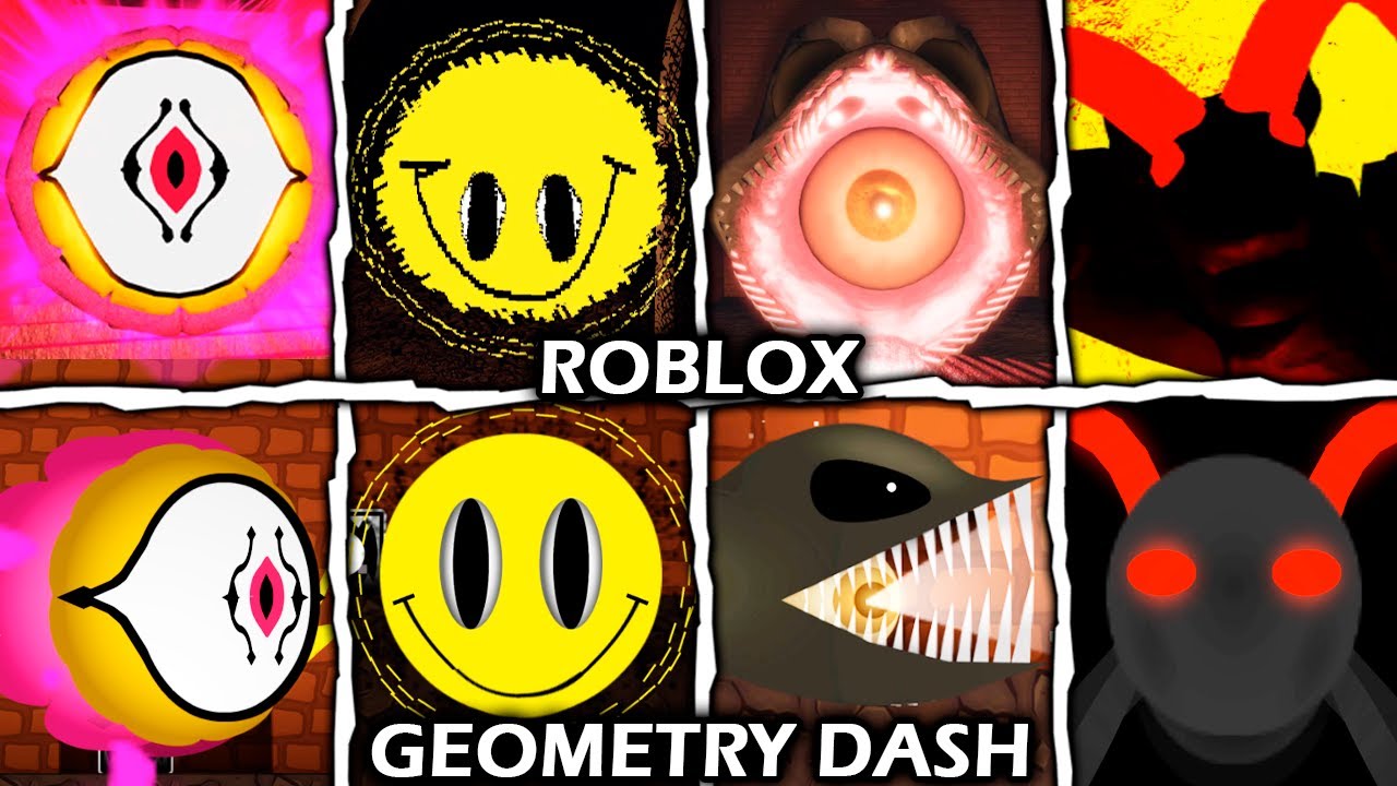 Grace - Roblox VS Geometry Dash (Все Скримеры и Смерти) | Roblox