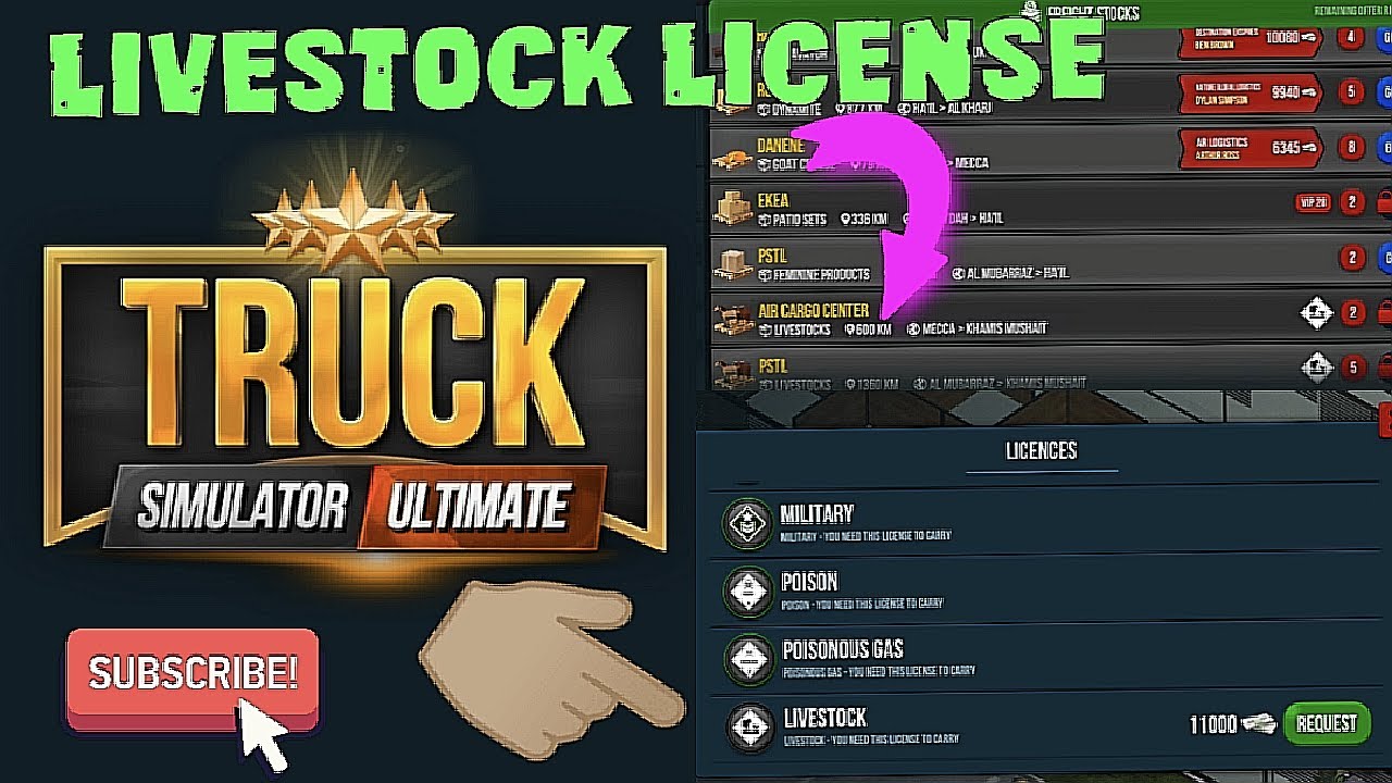 How to get new licence livestock 🐄 truck simulator ultimate Zuuks ®💳