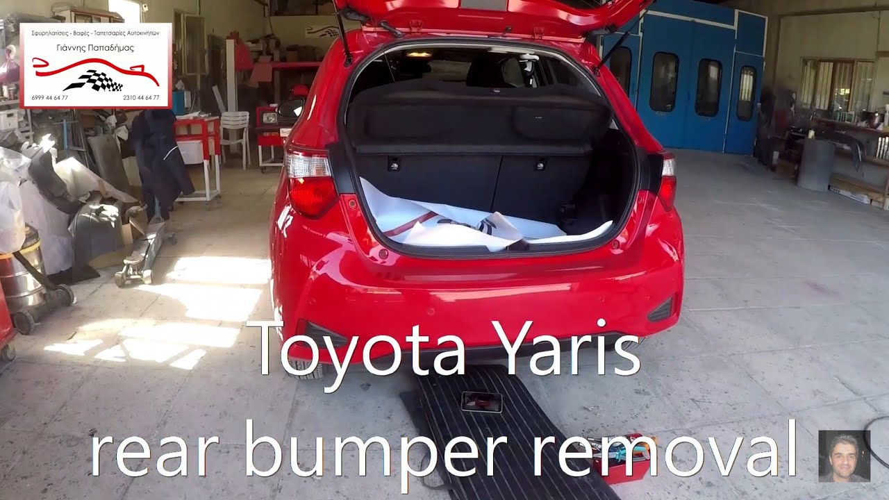 Toyota Yaris  2011 – 2020  rear bumper removal