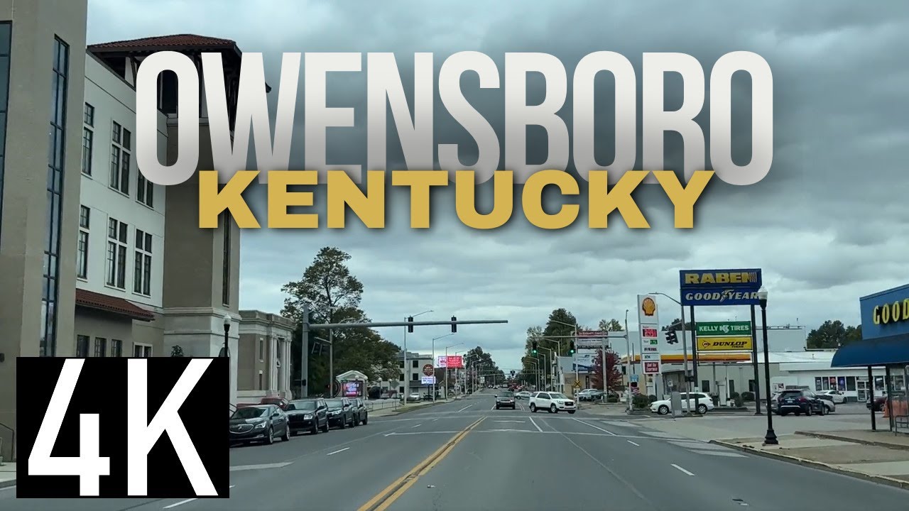 Road Tour of Owensboro, Kentucky in 4K - Downtown Owensboro - Driving in Owensboro, KY