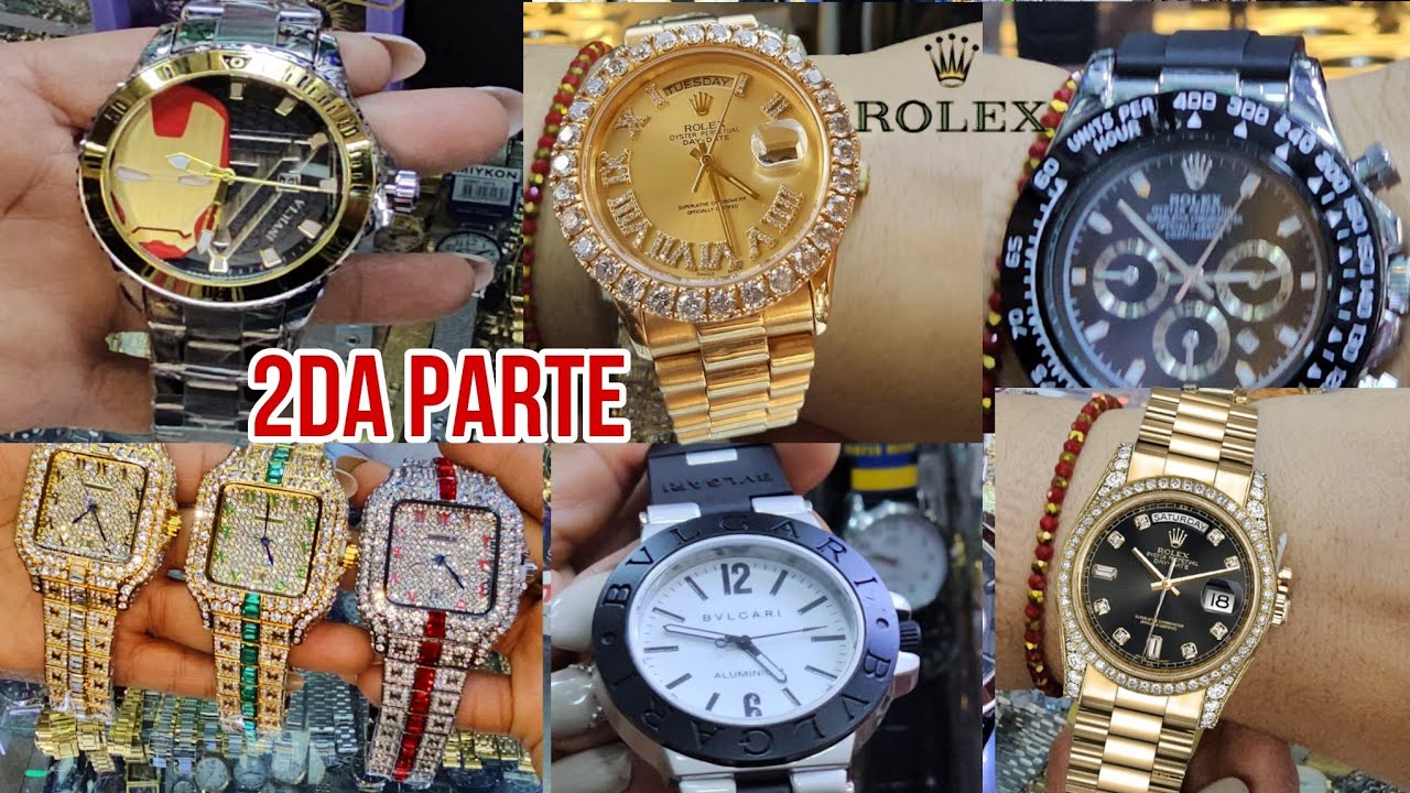 MUCHO RELOJ DE MARCA R0LEX, BVLGARI, LLENOS DE CRISTAL,  CONTROLES,  PILAS MEMORIAS Y MÁS!