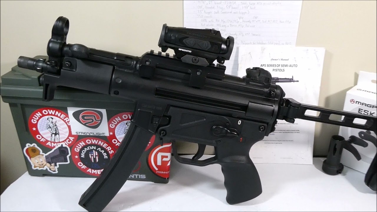 Обзор Century Arms AP5-P (клон MP5K SP5k) и полевая планка с установкой запирающего элемента на 8...