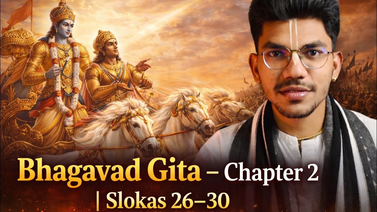 “Body Will Die, You Will Not | Bhagavad Gītā 2.26–30” | Telugu Explaination | #iskcon