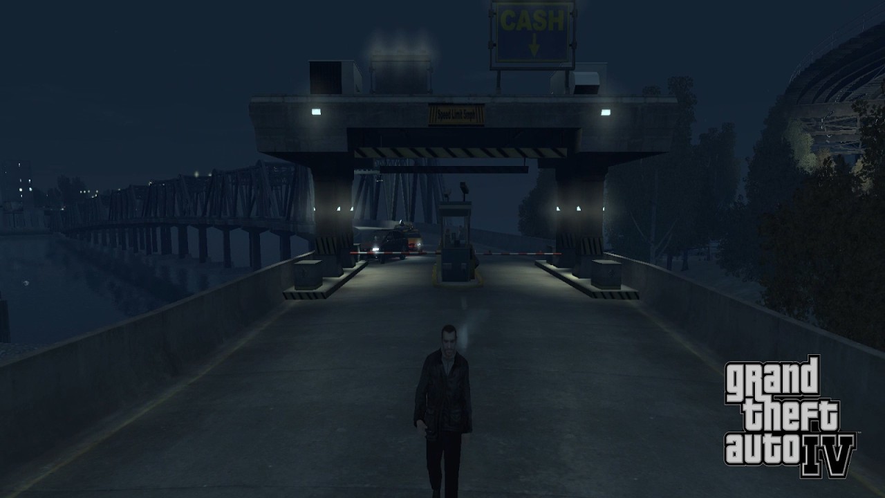 Grand Theft Auto IV. Нико гуляет по мосту 3