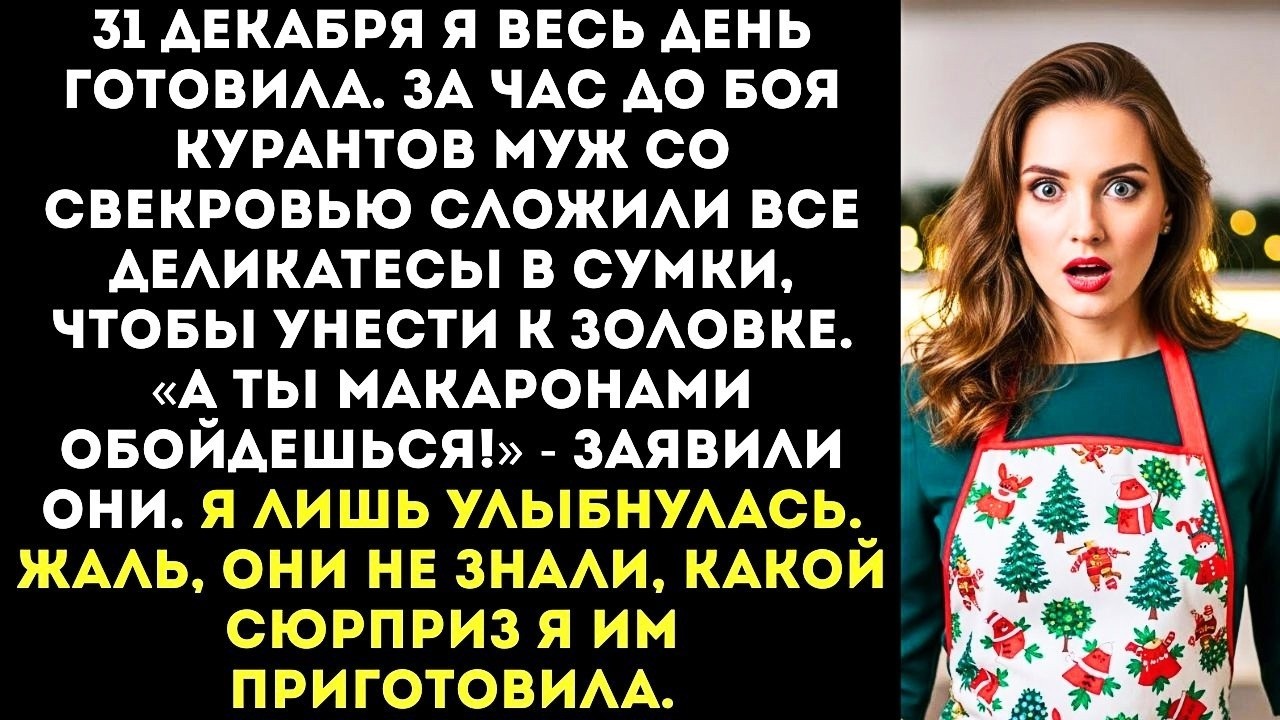 «Обойдешься макаронами, дура!» — муж унес всю еду с новогоднего стола.