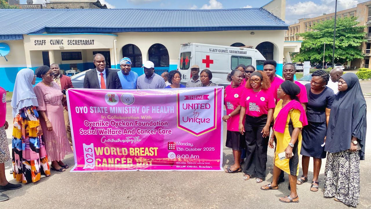 Worldbreastcancerday commemorated by Oye2foundation and oyo-state min. Of health #cancer 