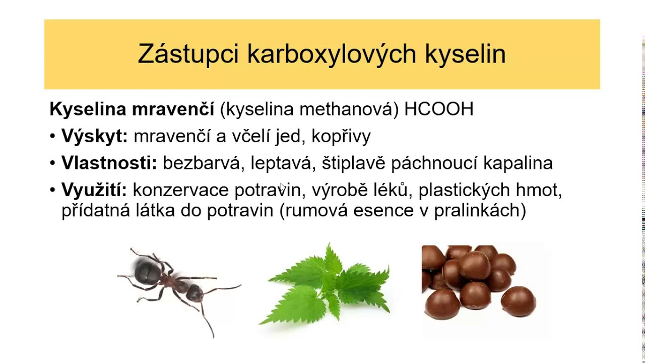 CH9 - Kyslíkaté deriváty, karboxylové kyseliny