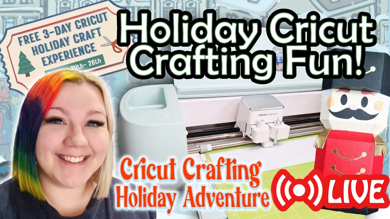 LIVE Cricut Crafting Holiday Adventure Project: Come Craft With Me🎄✨