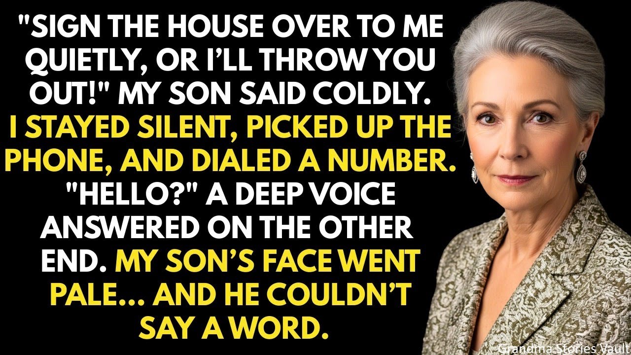 My Son Pushed Me And Threatened To Take The House… Until One Call From Me Left Him Speechless...