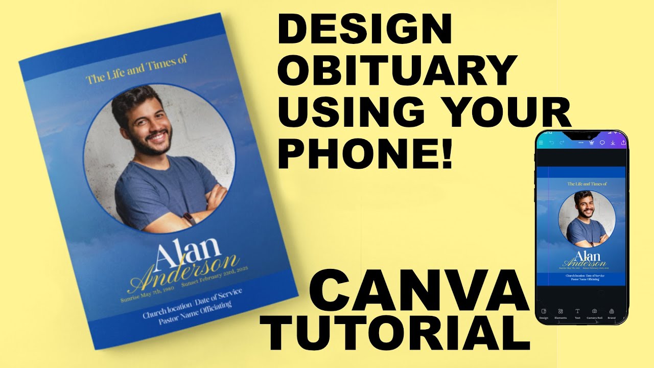 Design Obituary on a Phone Step by Step Tutorial