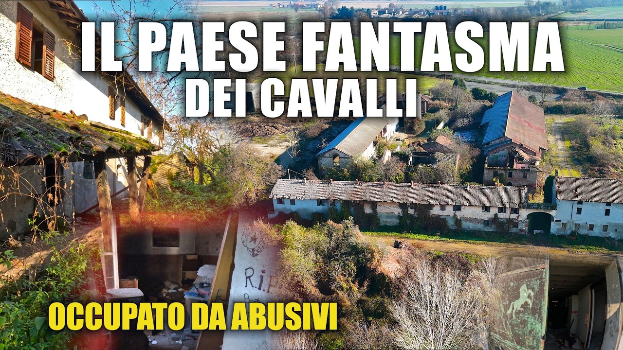 IL PAESE DEI CAVALLI ABBANDONATO: ENORME MANEGGIO CON MOLTE CASE OCCUPATE DI RECENTE DA ABUSIVI!