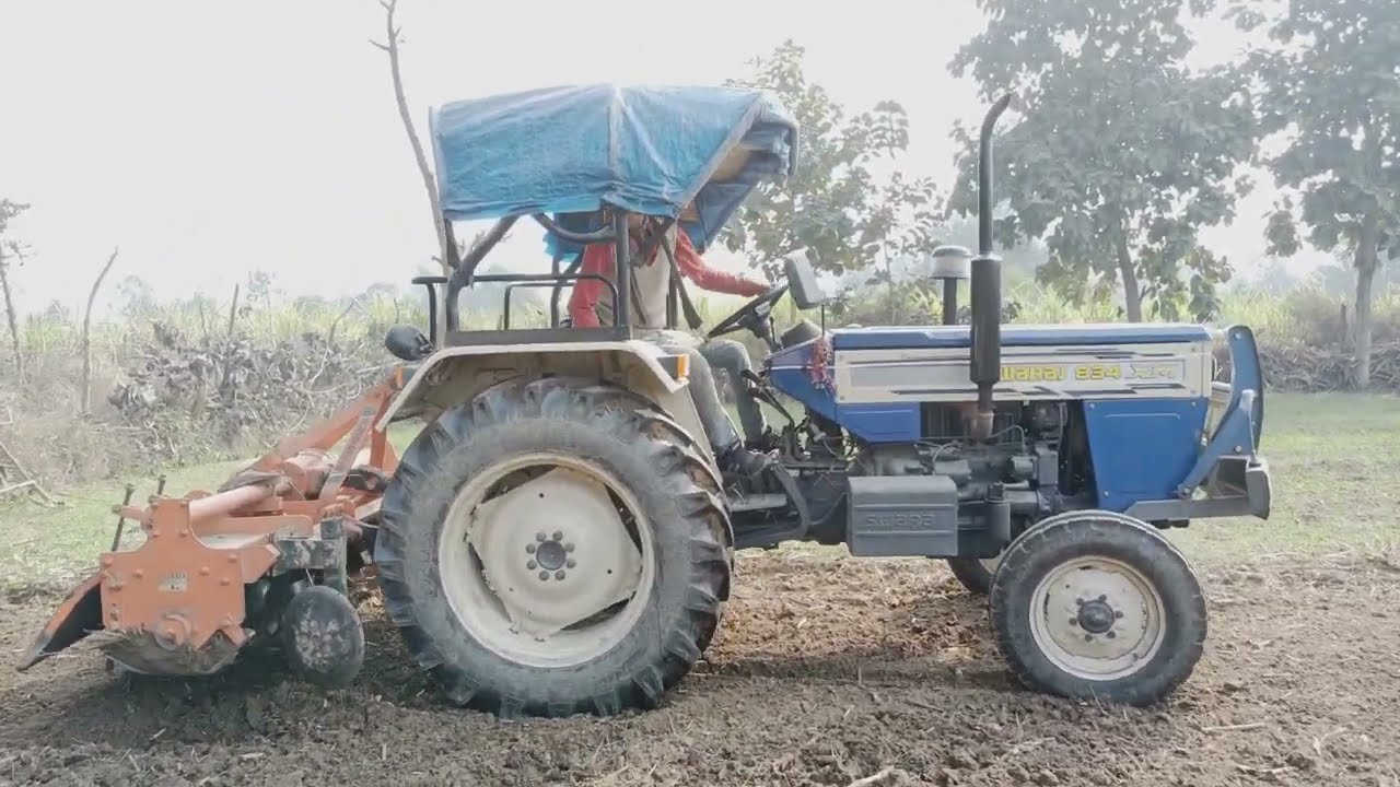 Swaraj 834xm on 7 Feet Rotavator भाड़े पर चलने वाला tractor 🚜 #swarajtractorpower #swaraj834