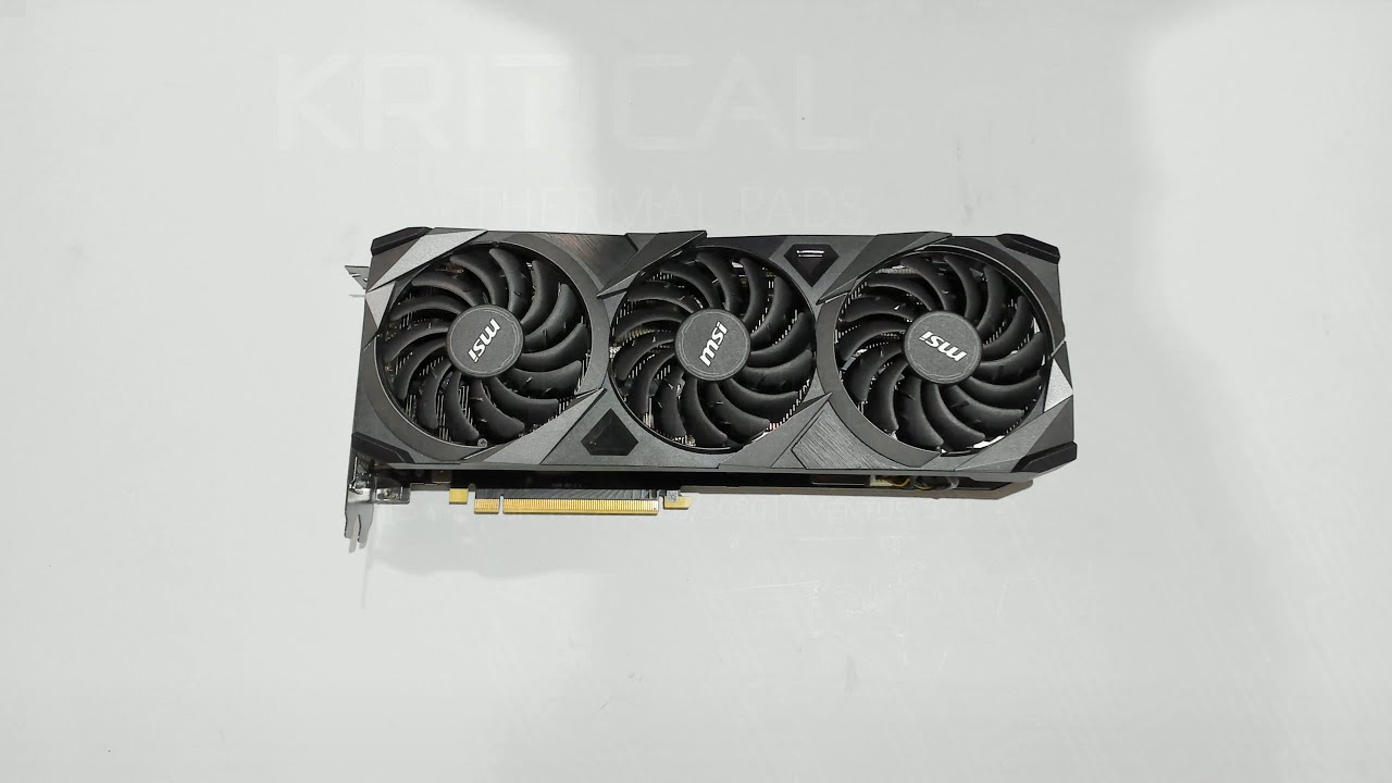 MSI RTX 3090 (3080/3080Ti) VENTUS 3X thermal pads replacement with custom set (20 W/mK)