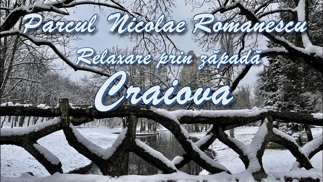 Plimbare prin ninsoare ❄️ Relaxare în parc 🌳 Iarna în orașul Craiova 🚦