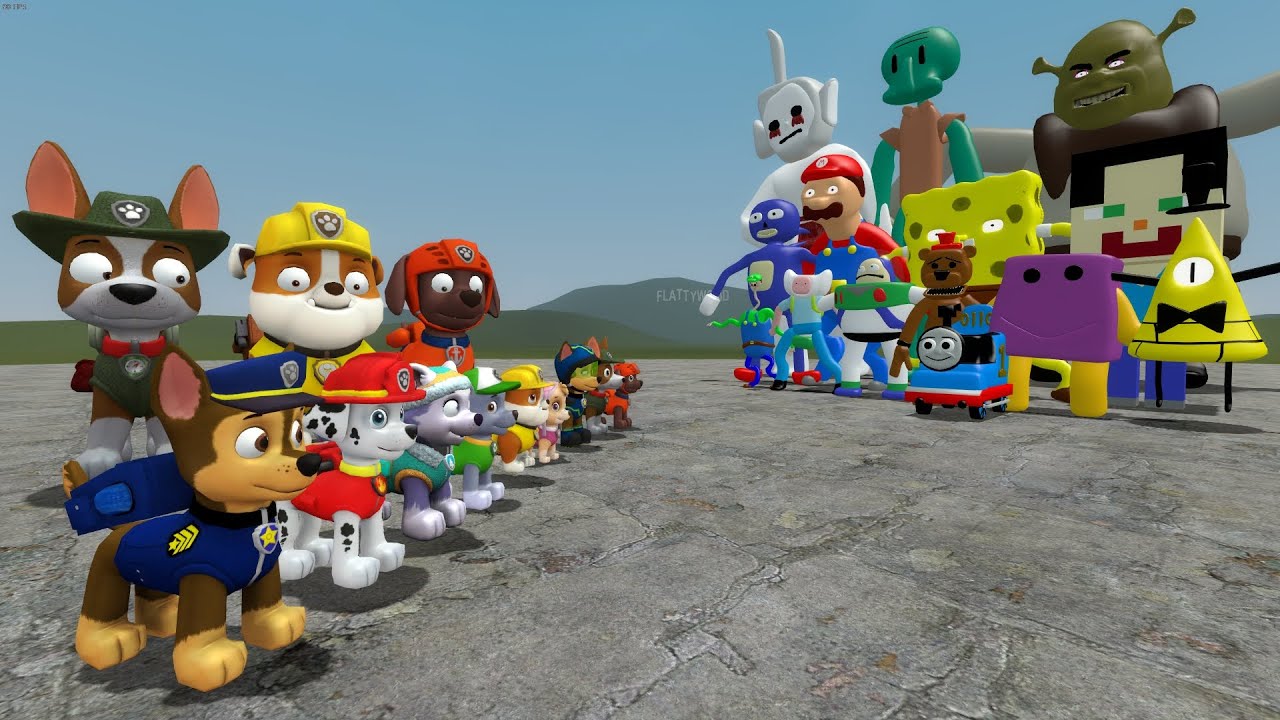 PAW PATROL VS MEMES 3D SANIC CLONES in Garry's Mod!