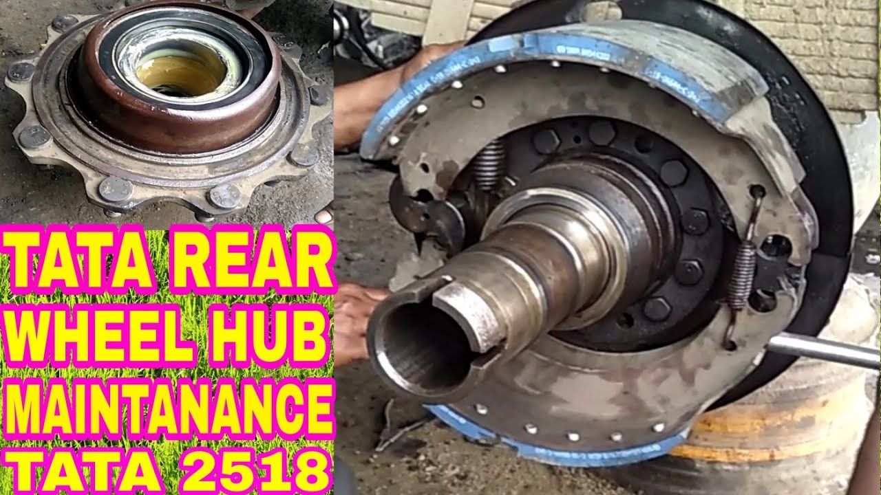 How To Maintanance Rear Wheel Hub Greasing For Tata 2518 in hindi ll #mechanicgyan #maintanance