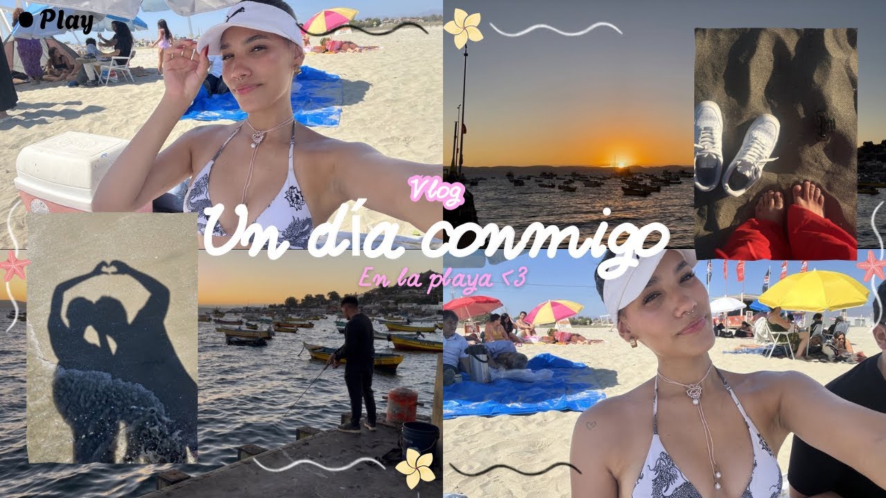 Un día conmigo{𓇼🌊⋆🐚en la playa𓆉🫧⋆𓇼 🐚}*VLOG*