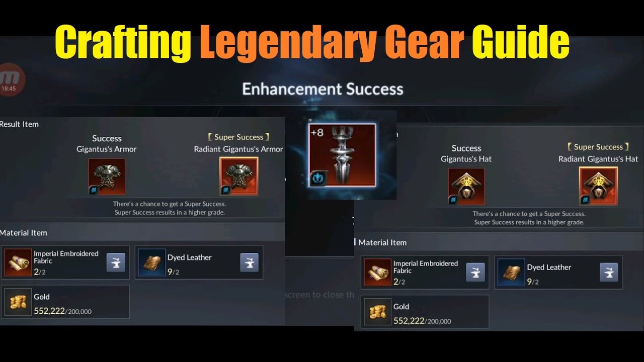 Seven Knights 2 Crafting Legendary Gear & How To The Materials Faster ?!