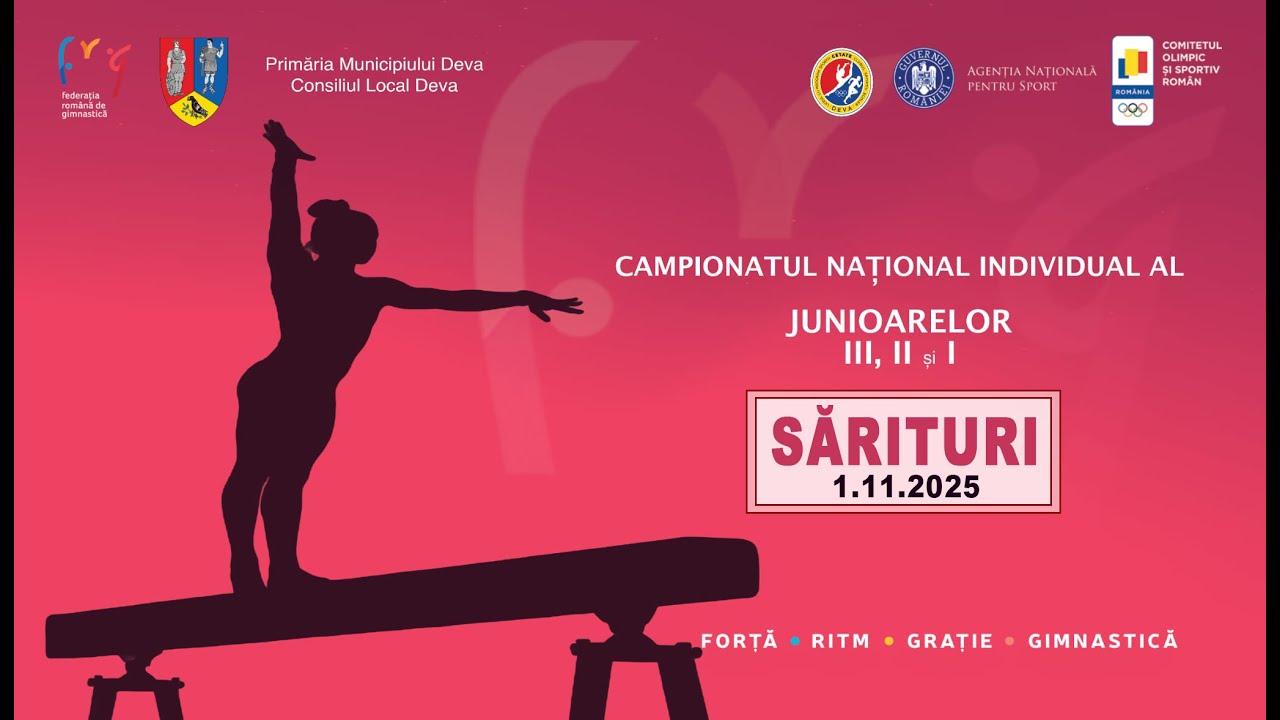 CNI JUNIOARE III, II ȘI I DEVA 1.11.2025- Finale pe aparate, Nivel 4, 3, 2 și 1 - Sărituri