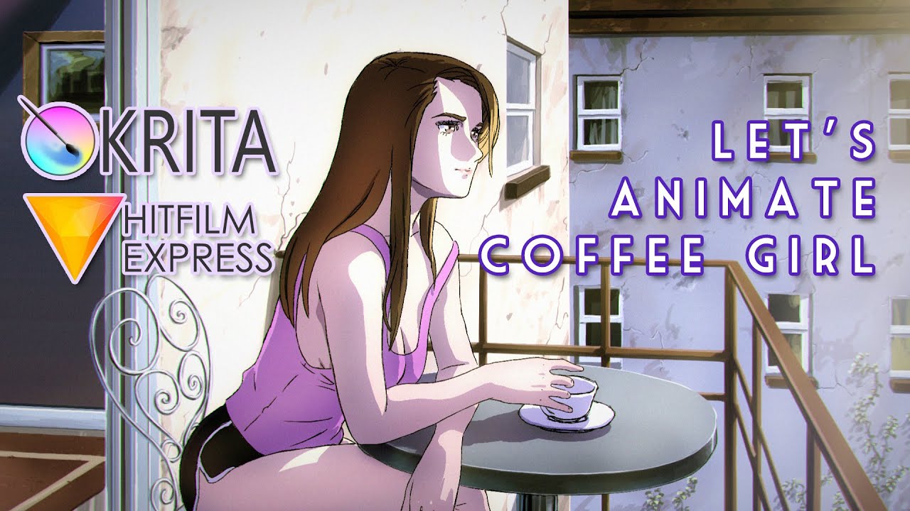 Let's Animate - Krita: ☕ Coffee Girl ☕