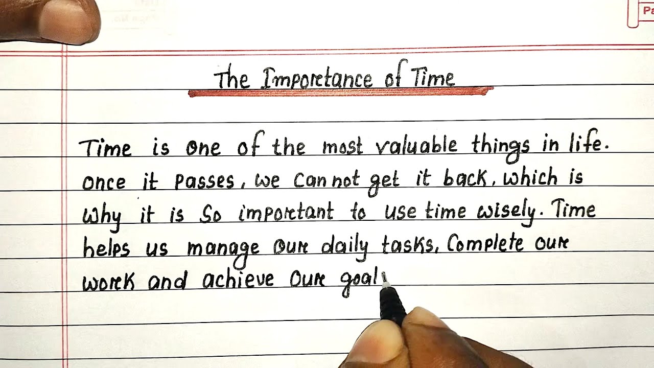 Essay on The Importance of Time | Handwritten English Essay | Value of Time