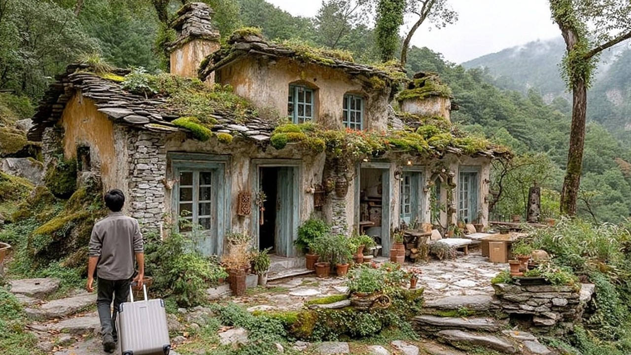 He inherited his parents' abandoned house and renovated it into a modern home - from start to finish
