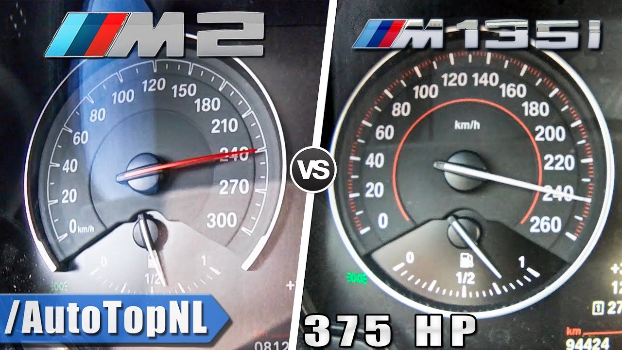BMW M2 370HP vs 375HP M135i Mosselman 0-240km/h Acceleration by AutoTopNL