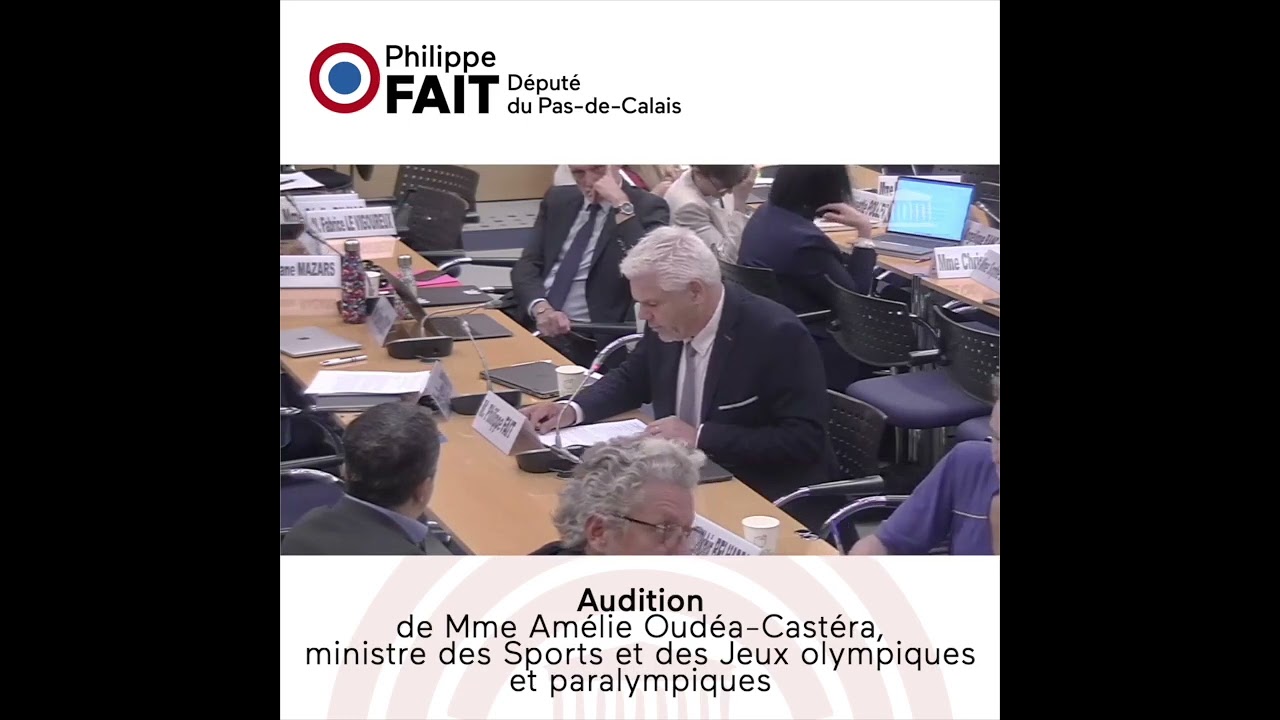 Audition d'Amélie Oudéa-Castéra, Ministre des Sports et des Jeux Olympiques et Paralympiques