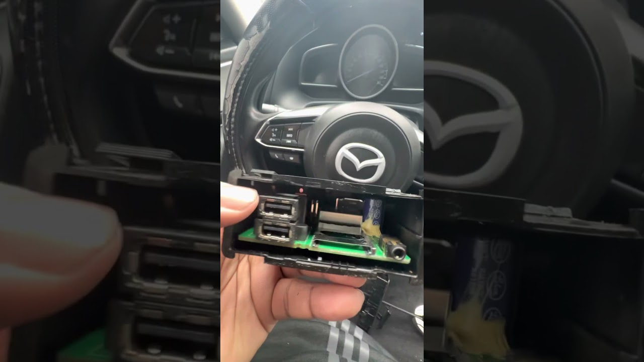 How to take USB hub out Mazda 3. Retrofit kit prep pt1