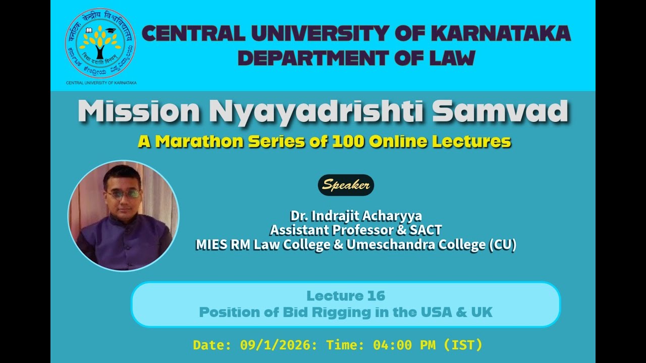 Lecture 16: Nyayadrishti Samvad