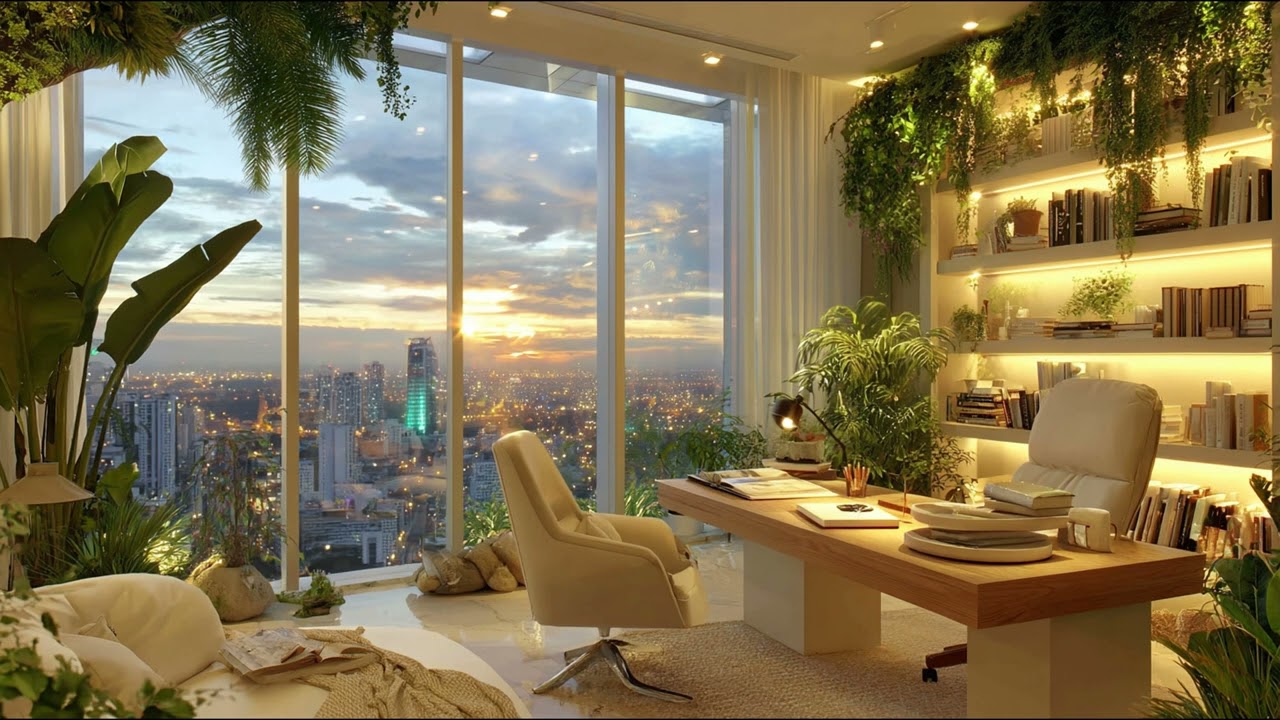 Elegant Winter Loft with Fireplace 🎅 Soothing Christmas Piano & Snowy Night Sounds for Deep Calm