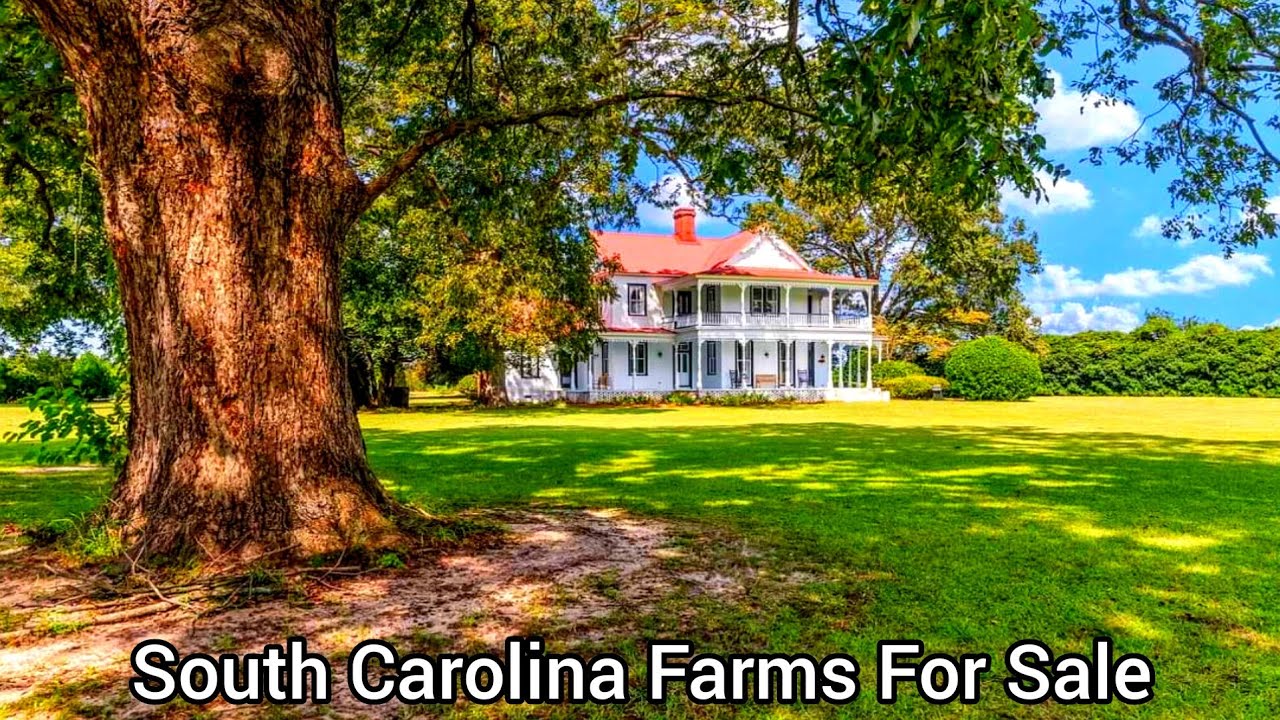 South Carolina Farmhouse For Sale | 13+ acres | 7 Fireplaces | South Carolina Farms For Sale