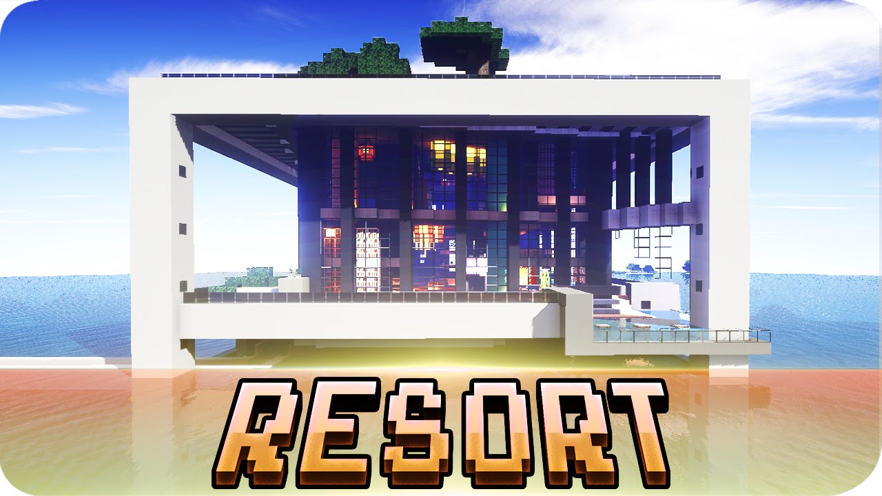 Minecraft - Water Resort Design and Modern House - Cinematic & Download