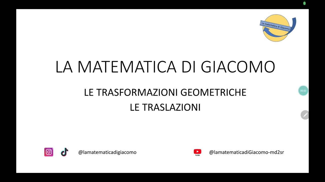 Le trasformazioni geometriche - traslazioni - esercizi svolti