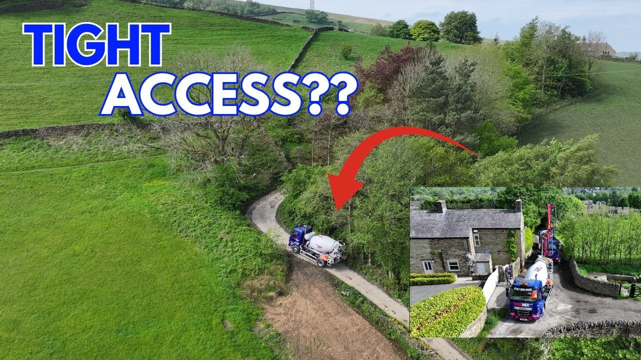 How We Deliver Concrete to a Property with Difficult Access