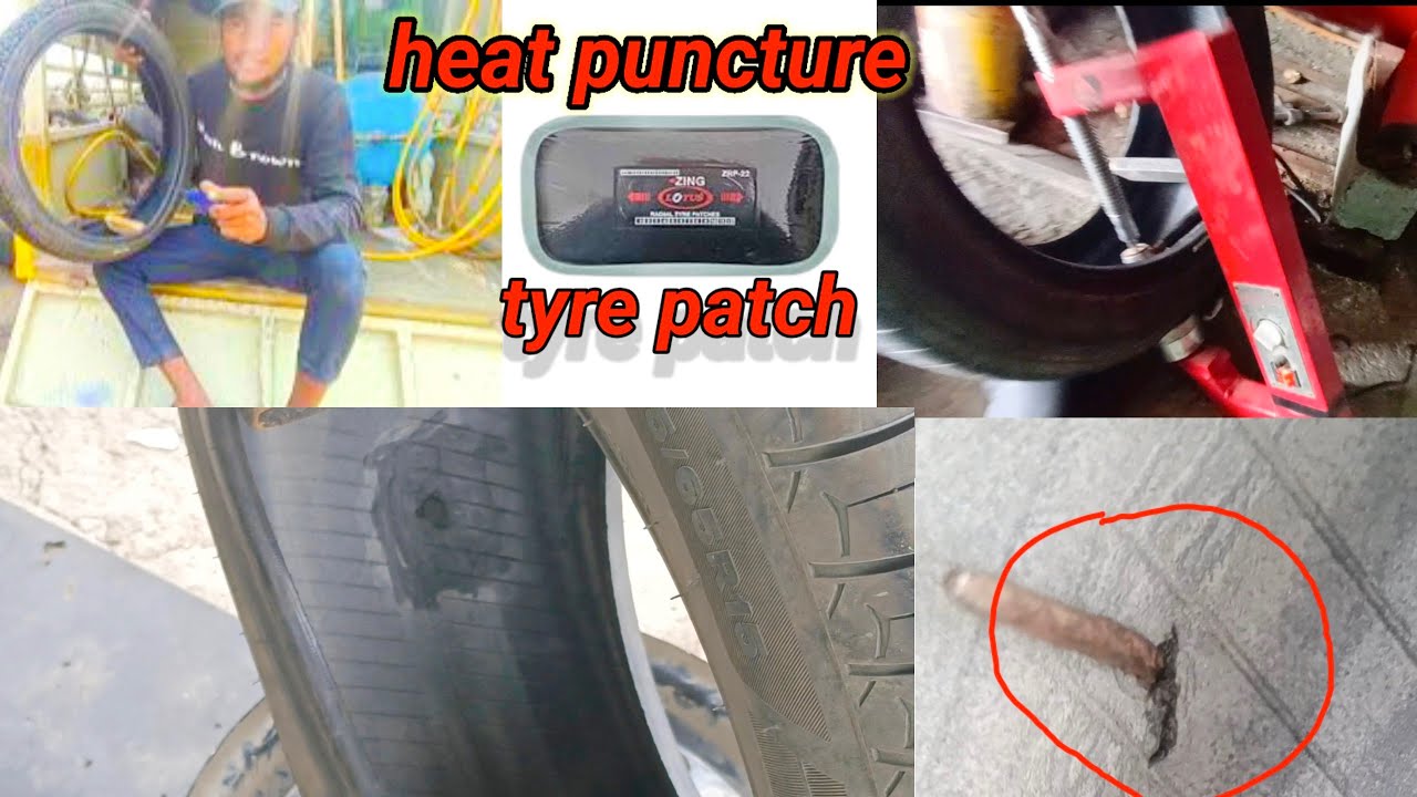 Tubeless tyre cut repair vulcanizing ⚡// Tyre puncture repair😱