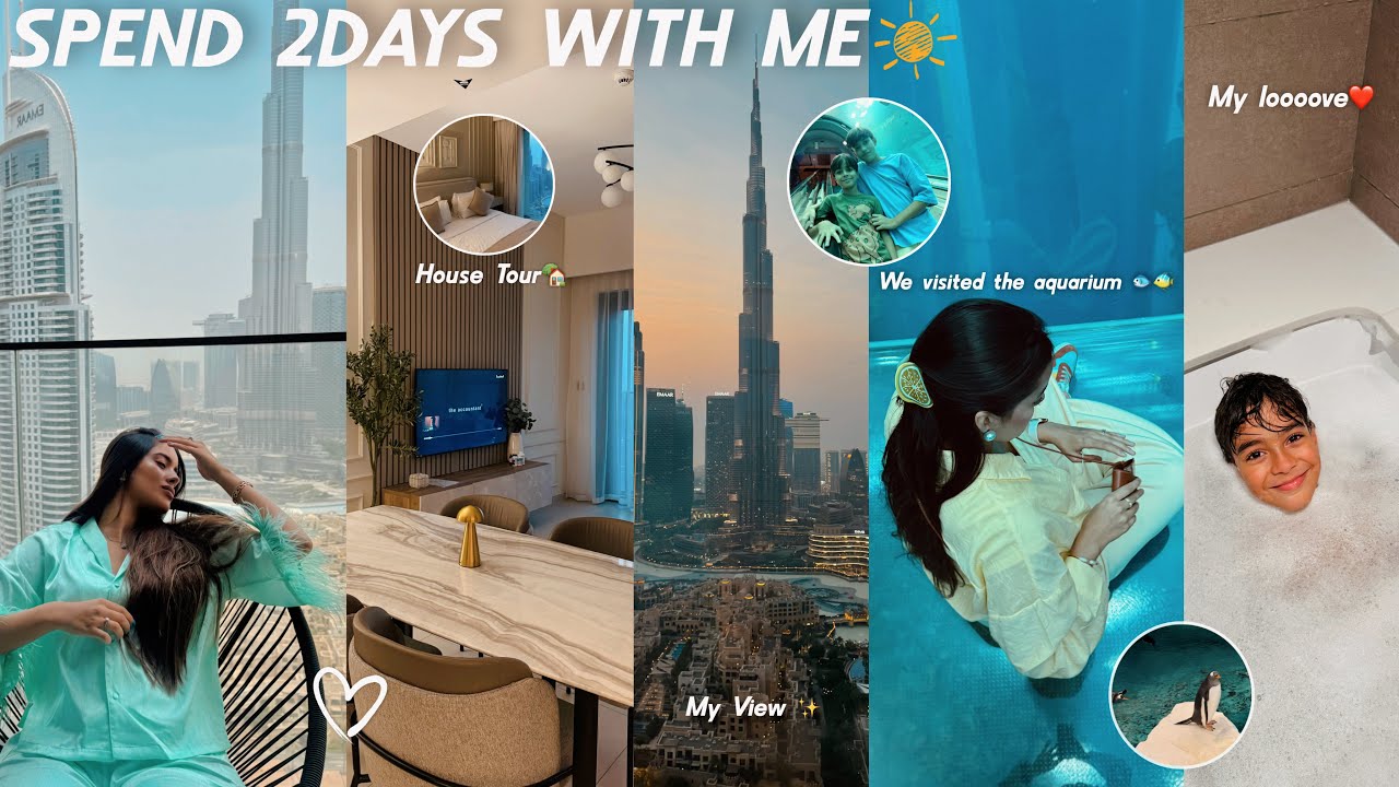 اول زيارة لماما و خوتي لبيت فدبي🏡سويت معاكم جولة فالبيت❤️ما تتخيلون وين بدأنا الرحلة🐬