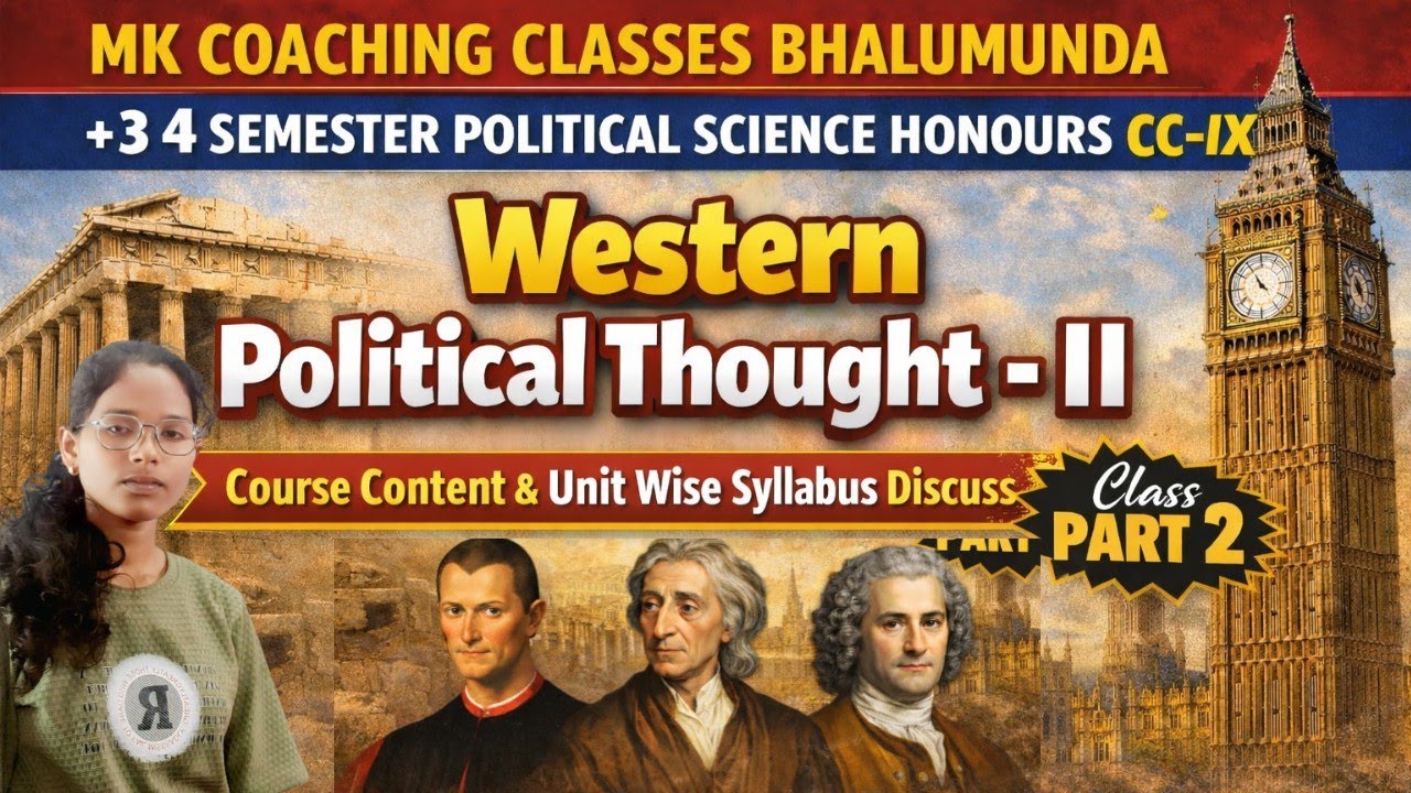 +3 4th Semester Political Science Syllabus | NEP 2020 |western political thought -ii | new syllabus 