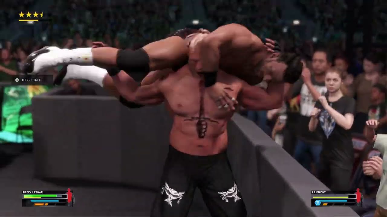 WWE 2K25 WRESTLEMANIA 42 Prediction Match for Brock Lesnar vs LA Knight in Ambulance Match