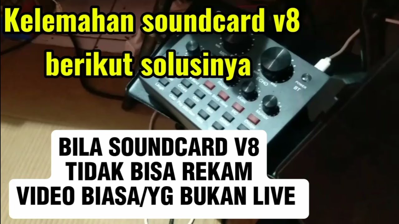 Trik cara atasi masalah soundcard v8 