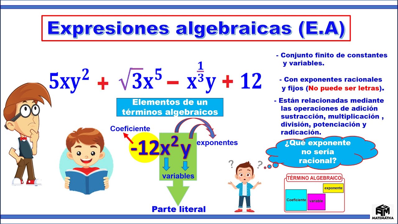Expresiones algebraicas (E.A) - 6to de primaria