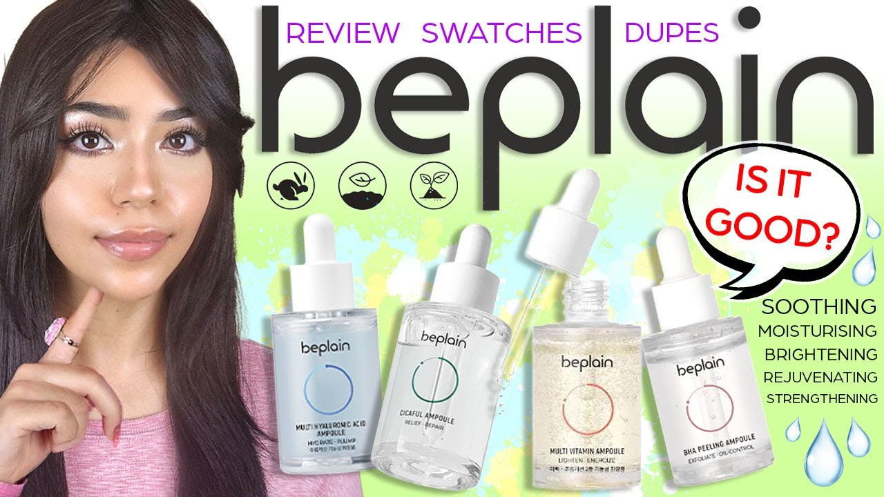 The BEST #Kbeauty Ampoules??? - #Beplain - SWATCHES + DUPES - #SensitiveSkin