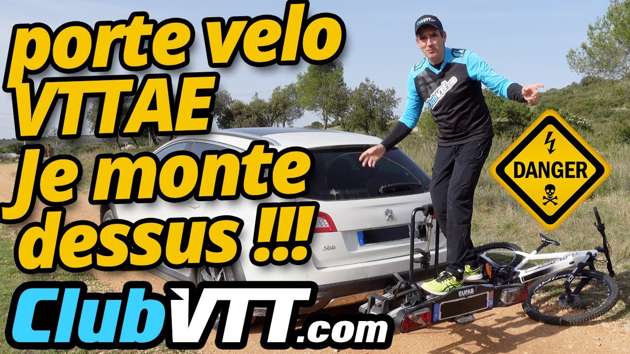 Test porte vélo vtt électriques, je monte sur le porte vélo et ça casse ou ça passe !! - 571