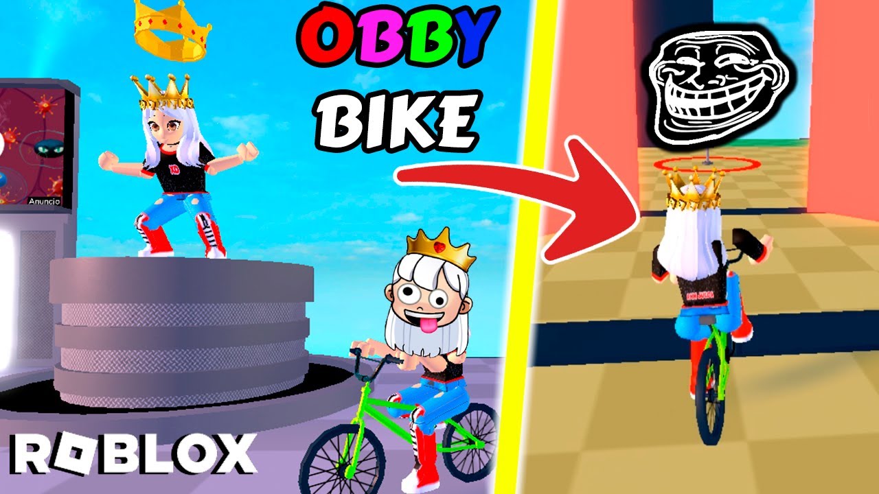 ANN JUEGA a Obby Bike por primera vez en Roblox