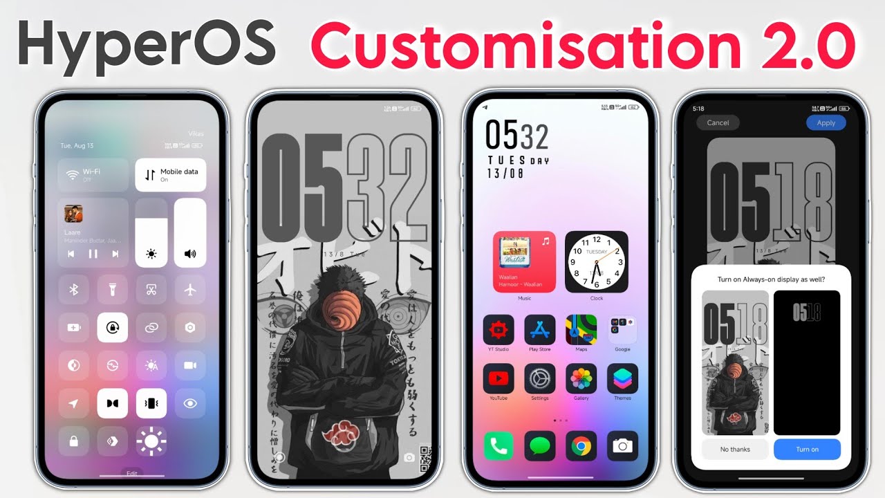 Xiaomi HyperOS Customisation Used Themes | Miui 14 & Xiaomi HyperOS Change Looking Used Themes ✨