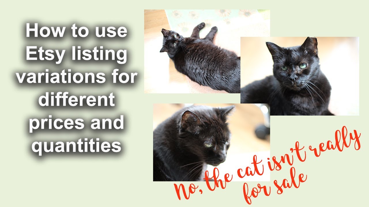 How to use Etsy listing variations for different items and prices in one listing.