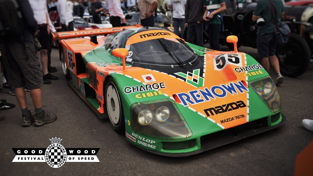 100 YEARS of LeMans at Goodwood (787b, XJR-9, Speed 8, Ferrari 512S) Loud Exhaust Sounds!