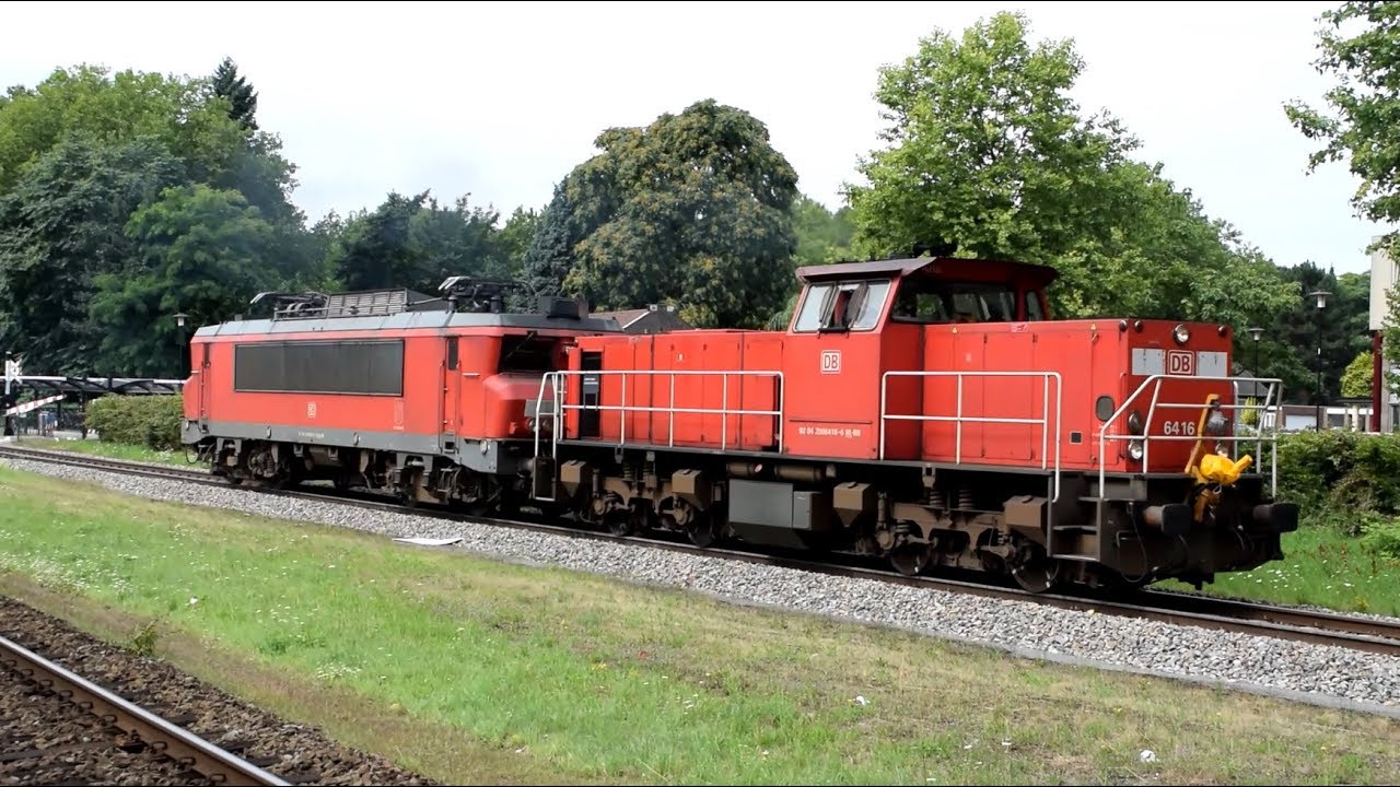 Veel cargo en passagierstreinen (sommige op de tyfoon) in Geleen-Lutterade!