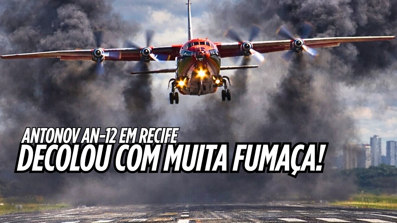 VEJA O ANTONOV AN-12BP DA CAVOK AIR E A DECOLAGEM QUE SURPREENDEU A TODOS NO AEROPORTO DO RECIFE.