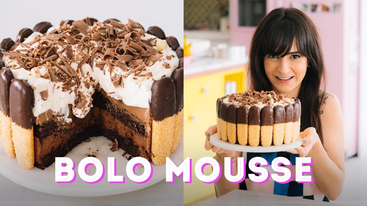 BOLO MOUSSE DE CHOCOLATE SUPER CREMOSO aka CHARLOTTE 2 CHOCOLATES  | RECEITA DANI NOCE